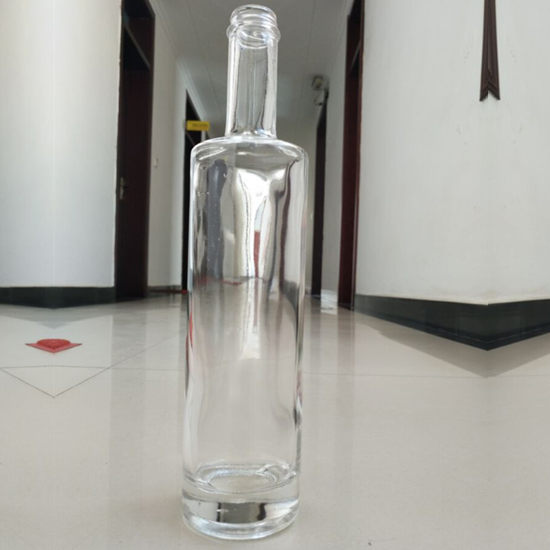 Super Flint γυάλινο κολάρο στρογγυλό 700ml φελλό κορυφή σαφές μπουκάλι τζιν για τους λάτρεις της βότκας