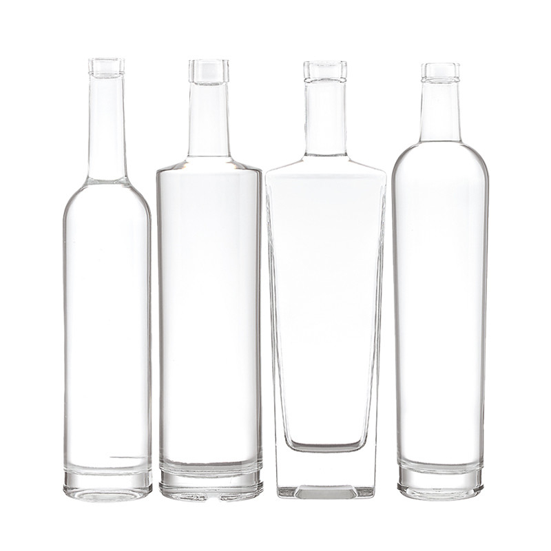 Βιομηχανικό ποτό 750 ml ψηλό και λεπτό φελλό με σαφή γυάλινο μπουκάλι για δωρεάν δείγμα