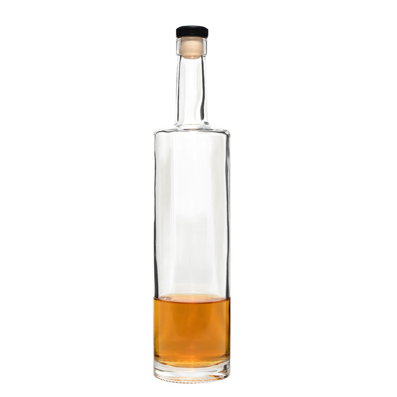 Υπερ Φλιντ γυαλί Custom Logo άδειο 750ml 200ml 375ml Λικέρ Ρουμ Μπράντυ μπουκάλι ουίσκι