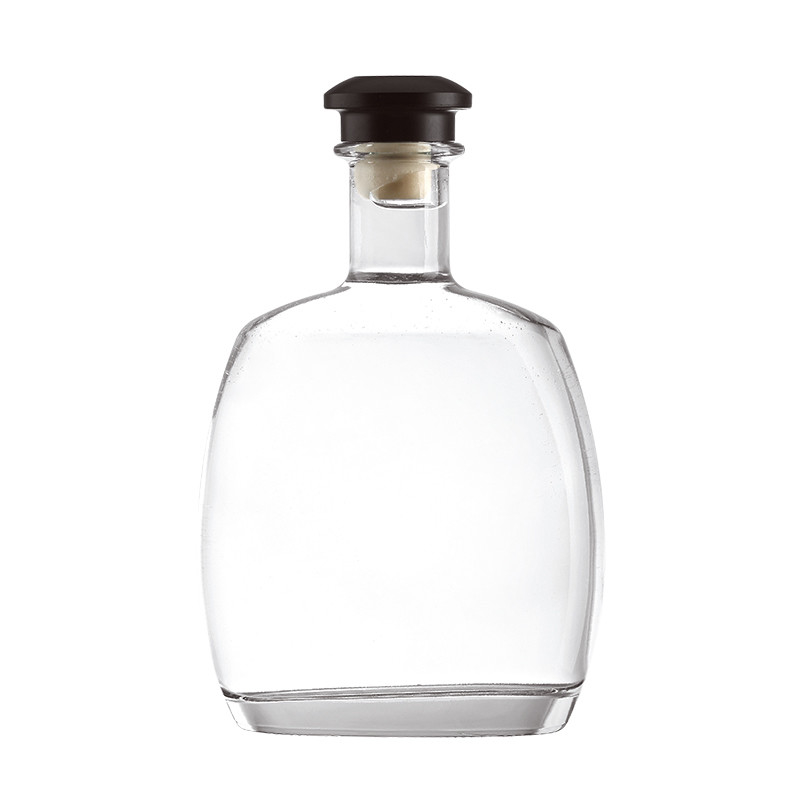 750 ml άδεια μπουκάλια γυαλιού τζιν βότκα με φελλό από υλικό γυαλιού σούπερ φελλού