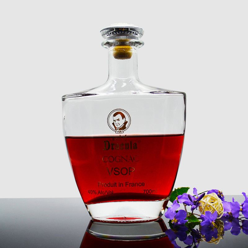 Υλικό γυαλιού Super Flint Brandy γυάλινο μπουκάλι για Custom Liquor Spirit 700ml