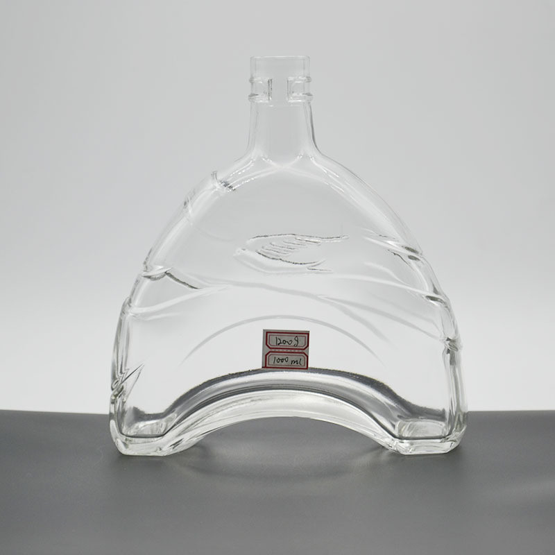 750 ml Custom Spirits Flasks Super Flint Glass Material Brandy Glass Flask με φελλό