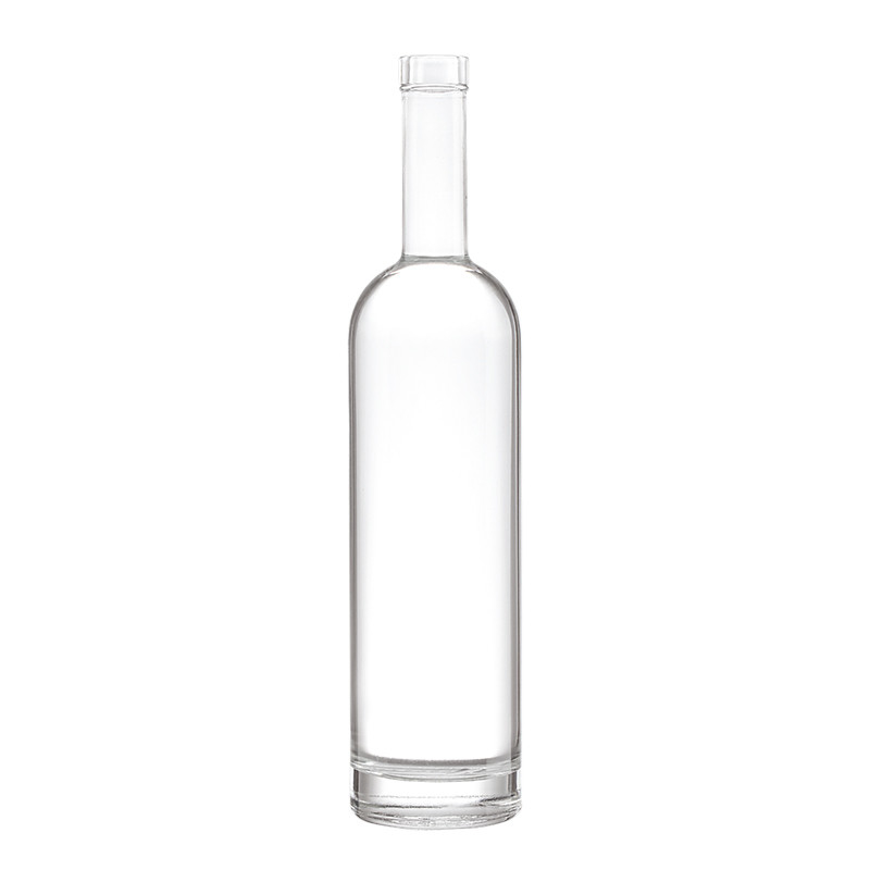 700 ml 750 ml 1 λίτρο Custom Rum Alcohol Flasses με φελλό στο Super Flint Glass