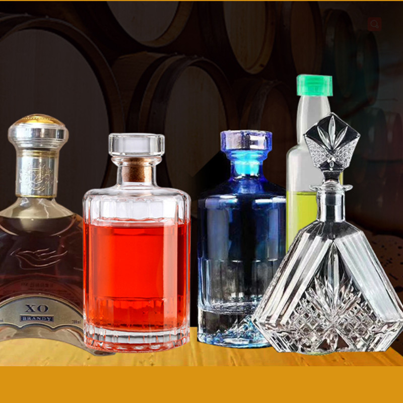 Μπουκάλια γυαλιού 500 ml 750 ml Διαυγές κενό τζιν κρασί ουίσκι μπράντυ βότκα με πιστοποιητικό SGS