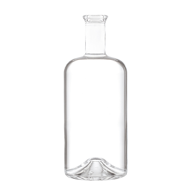 Κρυστάλλινο λευκό 750 ml Super Flint γυάλινο μπουκάλι για ουίσκι τεκίλα σαμπάνια ρούμι βότκα