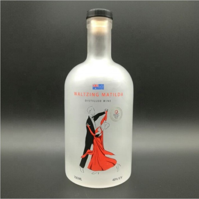 Προσαρμοσμένο σχήμα Super Flint 375ml 750ml 1000ml γυάλινα μπουκάλια για σάλτσα κρασί