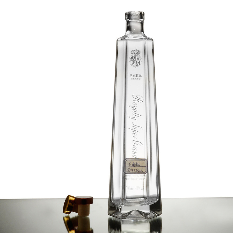 500 ml 700 ml 750 ml Στρογγυλό Κενό Γυάλινο Φιαλίδιο με Φελλό από Υπερφυσικό Γυάλινο Υλικό