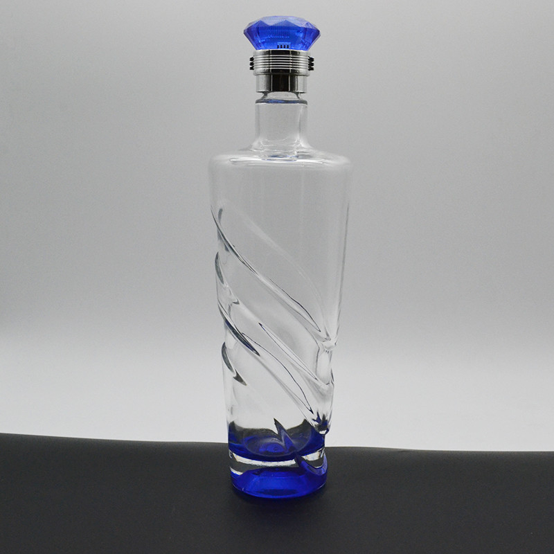 500 ml 750 ml γυάλινη βότκα μπουκάλια ουίσκι υλικό γυαλί Super Flint και επίπεδη βάση σχεδιασμό