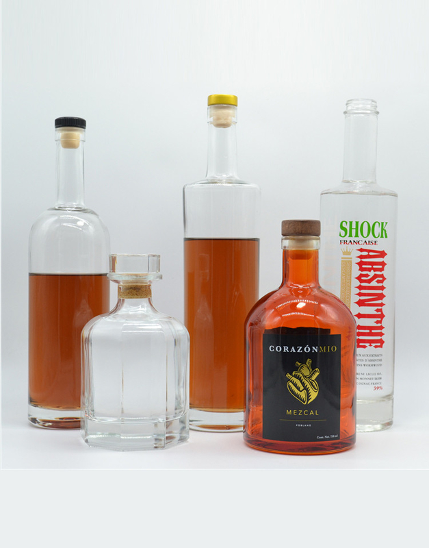 200ml 375ml 500ml 700ml Super flint γυάλινα φιάλια φελλού για τζιν whisky μπράντι ρούμι