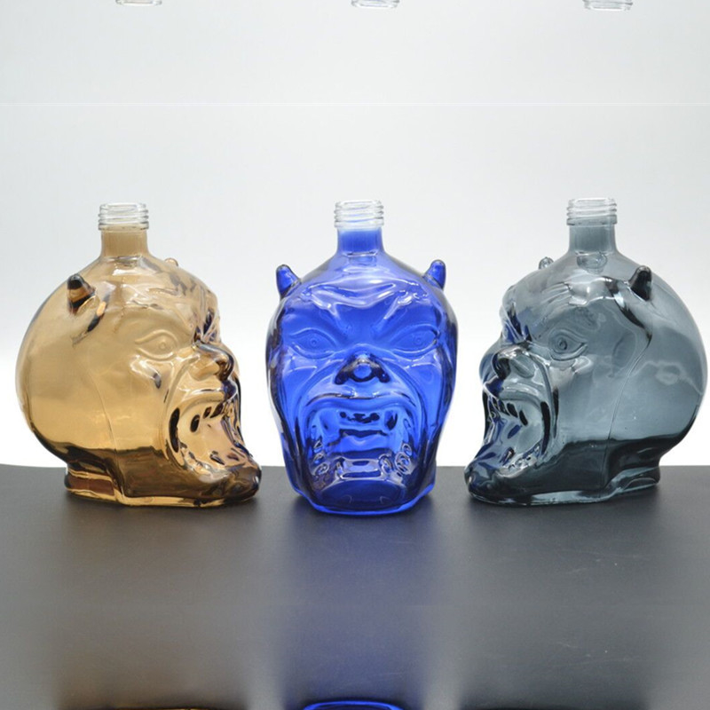 Τύπος σφραγίσματος SCREW CAP Super Flint Glass Skull Whiskey Bottle Βασικό υλικό