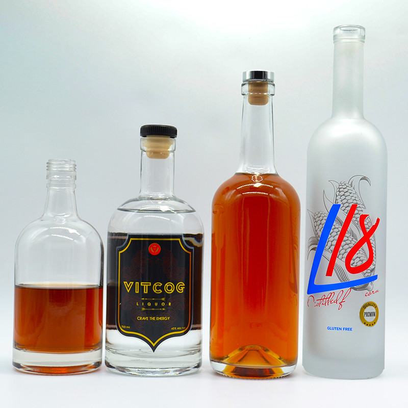 375 ml 200 ml 100 ml μπουκάλι γυάλινο τζιν ουίσκι κρασί βότκα αλκοόλ γυάλινο μπουκάλι με φελλό