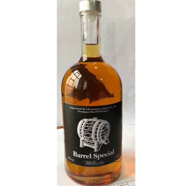 Κλείδωμα μπουκαλιών 700ml Ουίσκι Διαυγές κενά γυάλινα μπουκάλια για κρασί OEM/ODM Καλώς ήρθατε